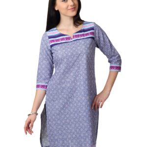 Vishudh Women Blue Printed Kurta
