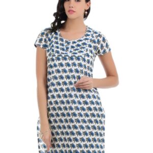 Vishudh Women White Printed Kurta