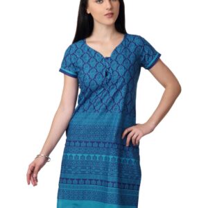 Vishudh Women Blue Printed Kurta