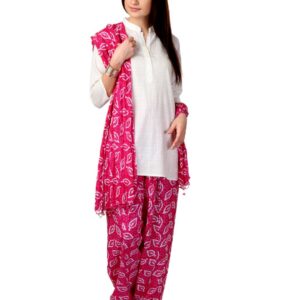 Vishudh Women Pink Salwar and Dupatta