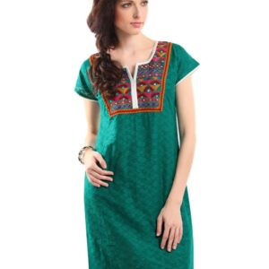 Vishudh Women Green Kurta