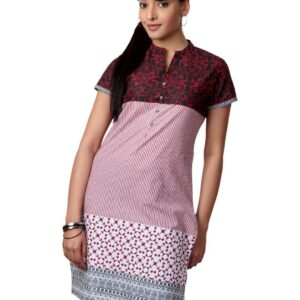 Vishudh Women Red & White Kurta