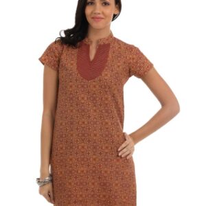 Vishudh Women Brown Printed Kurta