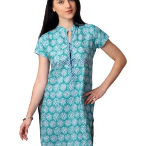 Vishudh Women Blue Printed Kurta