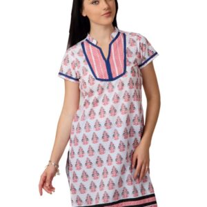 Vishudh Women White Printed Kurta
