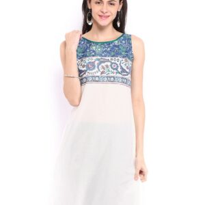 W Women White Printed Kurta