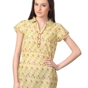 Mumbai Slang Women Mustard Kurti