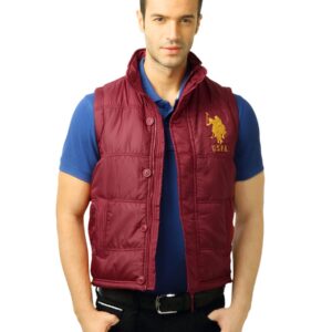 U.S. Polo Assn. Men Solid Red Jacket