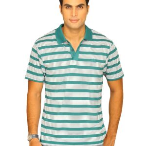 ADIDAS Men's Perf Str Polo White Green T-Shirt