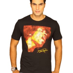 Jimi Hendrix Men's Photo Black T-shirt