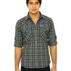 Wrangler Men Manitoba Piping Black Shirts