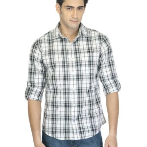Denizen Men Check Black Shirt