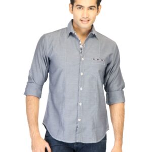 United Colors of Benetton Men Solid Grey Shirts