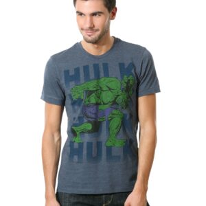 Marvel Men Blue Printed T-shirt