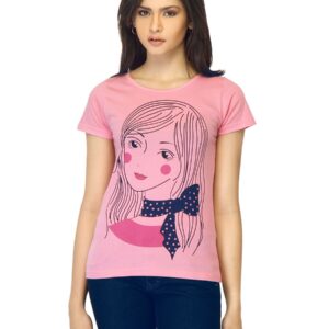 Jealous 21 Women Printed Pink T-shirt