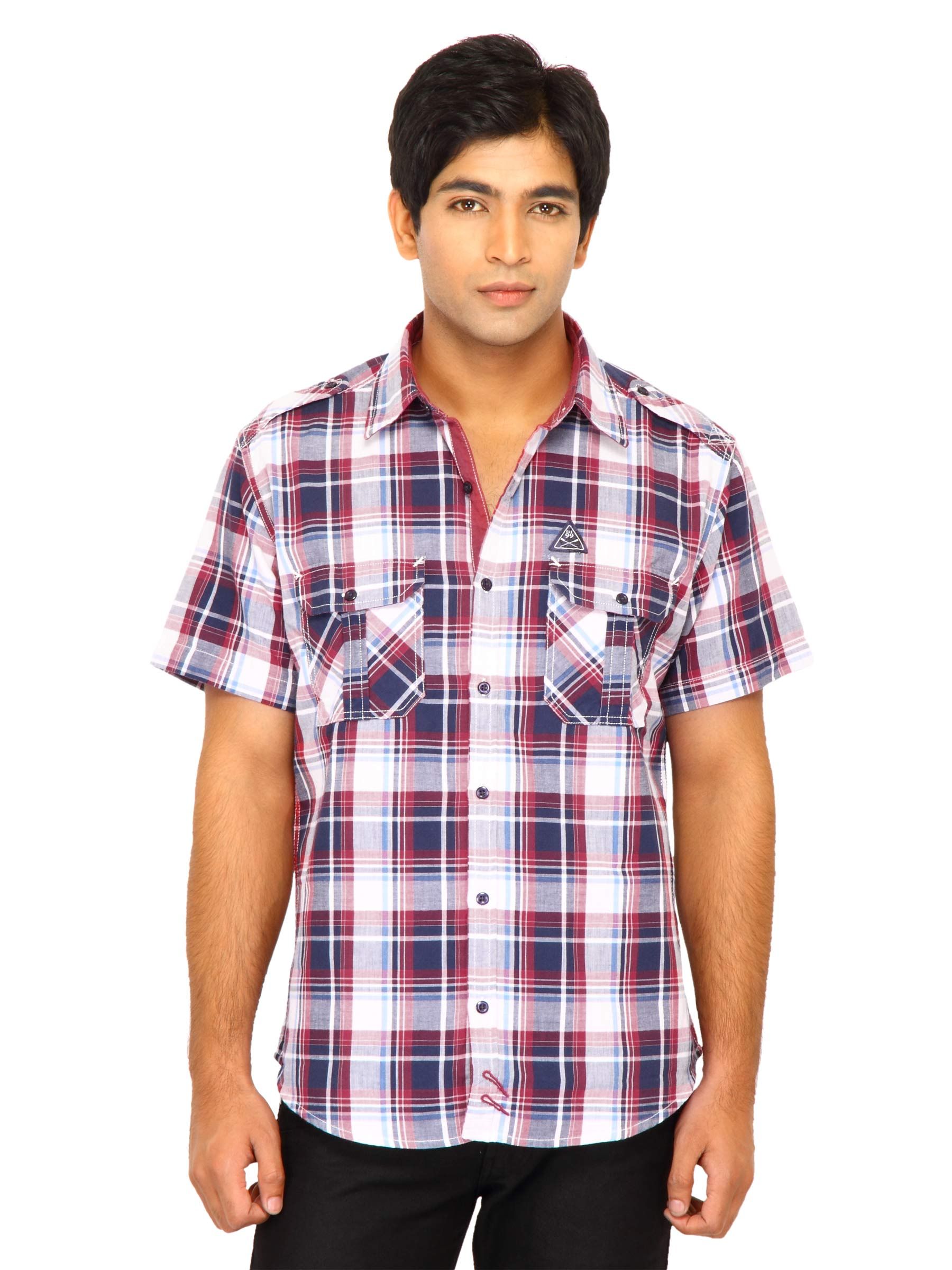 Scullers Men Red Check Shirt