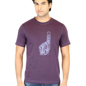Mark Taylor Men Purple Printed T-shirt