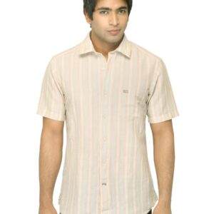 Arrow Sport Men Beige Striped Shirt