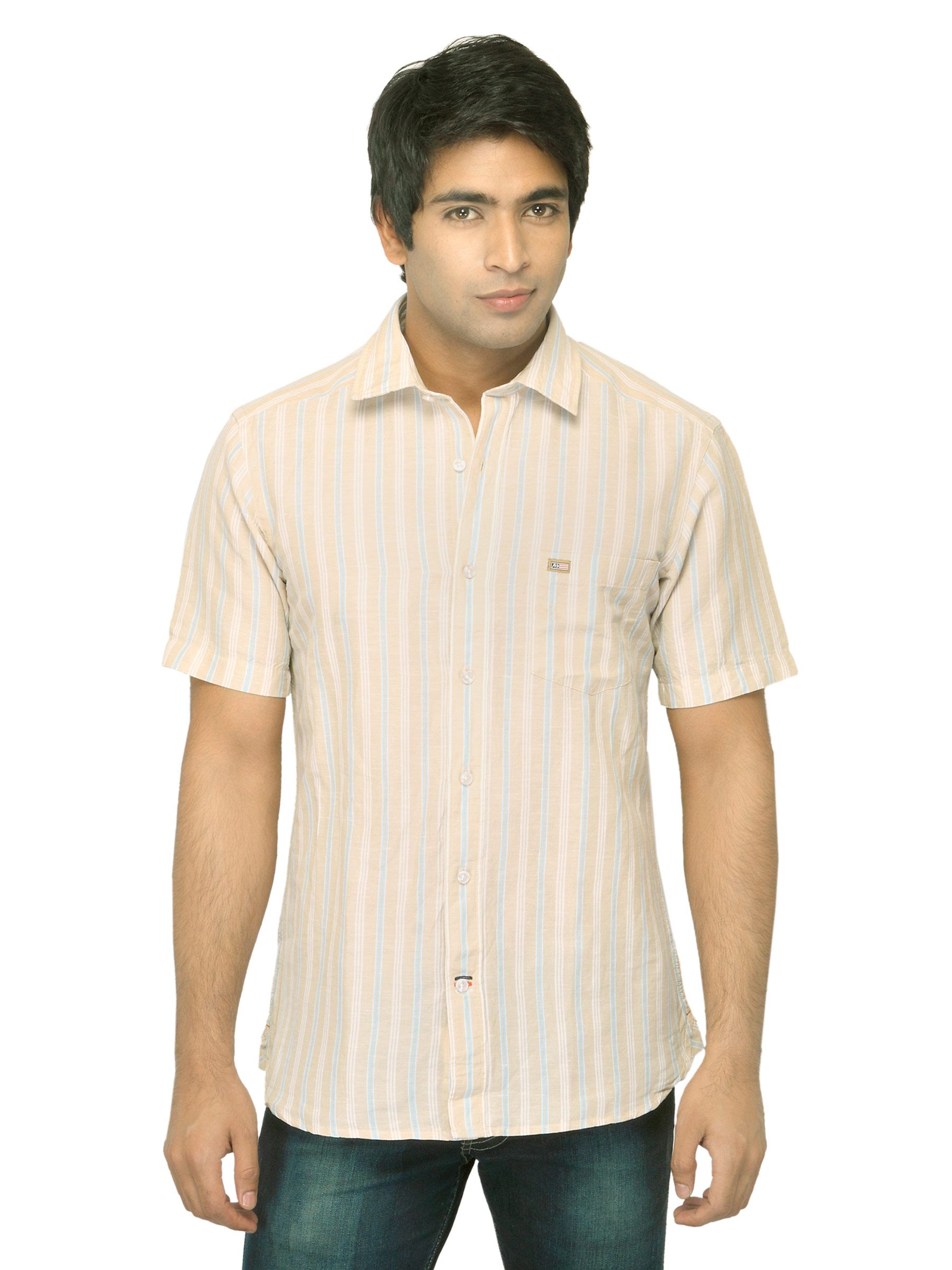 Arrow Sport Men Beige Striped Shirt
