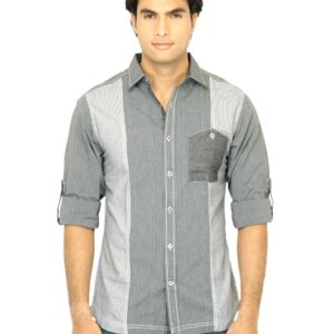 United Colors of Benetton Men Stripes Black Shirt