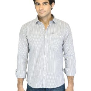 Highlander Men Stripes Black Shirt