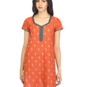 Aurelia Women Printed Orange Kurta