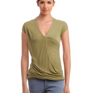 Latin Quarters Women Yellow Striped Top