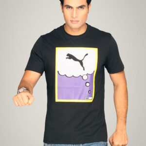 Puma Men's Pop Logo Black T-shirt