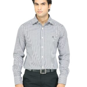 United Colors of Benetton Men Check Black Shirt
