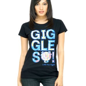 Little Miss Women Giggles Black T-shirt