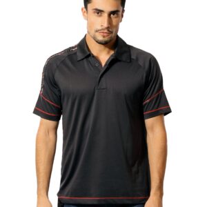 ADIDAS Men Polo Black T-shirt