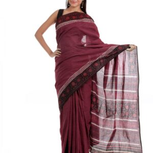 Fabindia Maroon Printed Saree