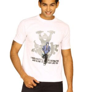 Myntra Men's I have Multiple Personalities White T-shirt
