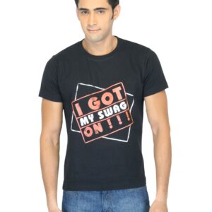 Myntra Men Swag on Black T-shirt