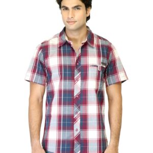 Quiksilver Men Red Check Shirt