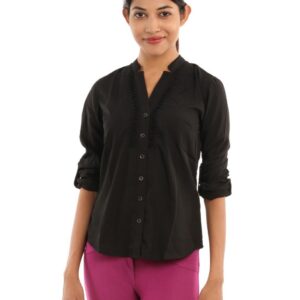 Wills Lifestyle Women Black Shirt