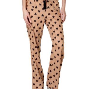 Femella Women Heart Print  Brown Trousers