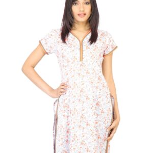 Vishudh Women Floral Print Orange Kurta