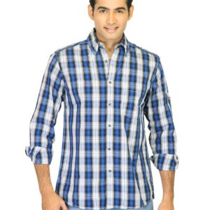 Indigo Nation Men Check Blue Shirts