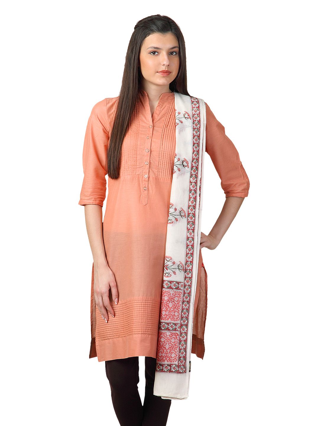Fabindia Off White Chanderi Dupatta