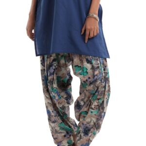 Shree Women Beige & Blue Patiala