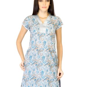 Vishudh Women Blue Printed Kurta