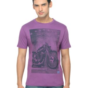 Wrangler Men Pixelate Poster Purple T-shirt
