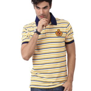 Myntra Men Yellow Striped T-shirt