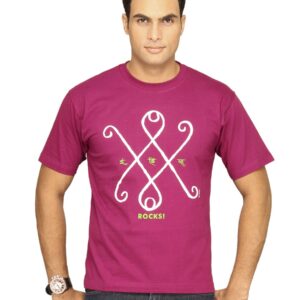 Tantra Men's India Rocks Burgandy T-shirt