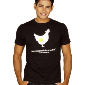 Ediots Men's Who Cares Black T-shirt