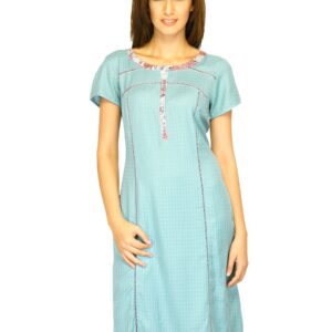W Women Solid Green Kurtas