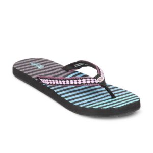 Lotto Women's Wave Chic Black Purple Flip Flop