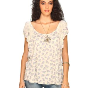 Forever New Women's Cream Floral Print Top