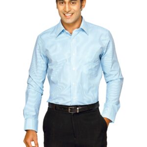 Mark Taylor Men Green Striped Shirt